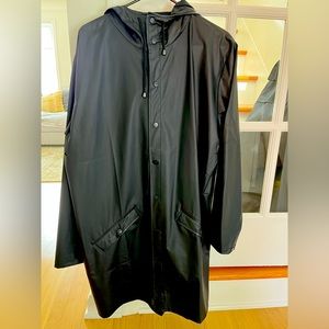 Rains Long Jacket in Black